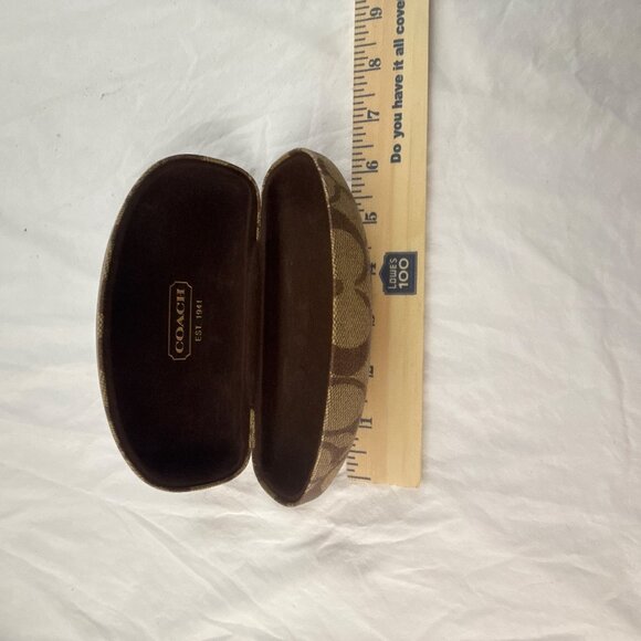 Coach Eyeglass Case Hard Shell Logo Print Sunglasses Holder Accessory - Picture 8 of 10